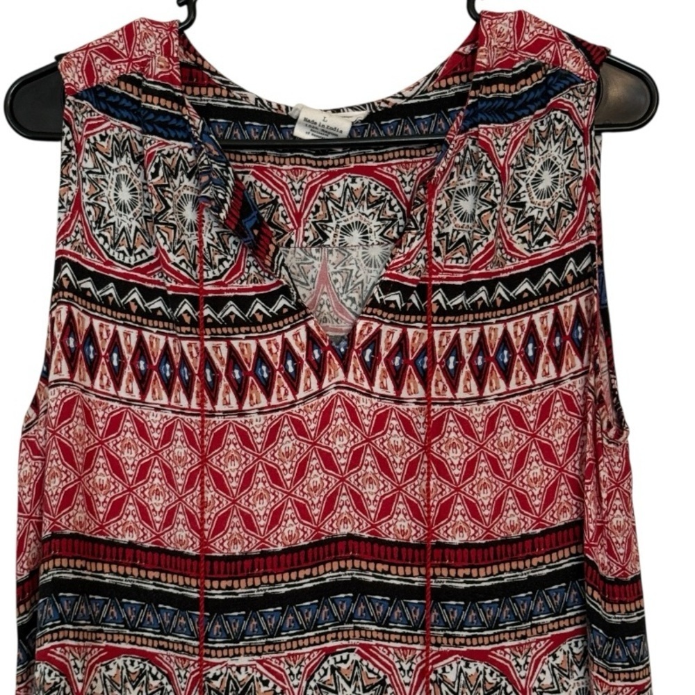 πΊbeachlunchlounge Red and Blue Patterned Mini Dress - Picture 3 of 7
